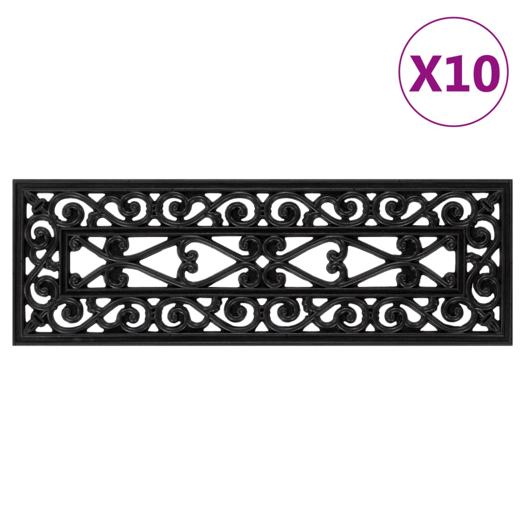 Stair Treads 10 Pcs 25x75cm Rubber - Direct Imports