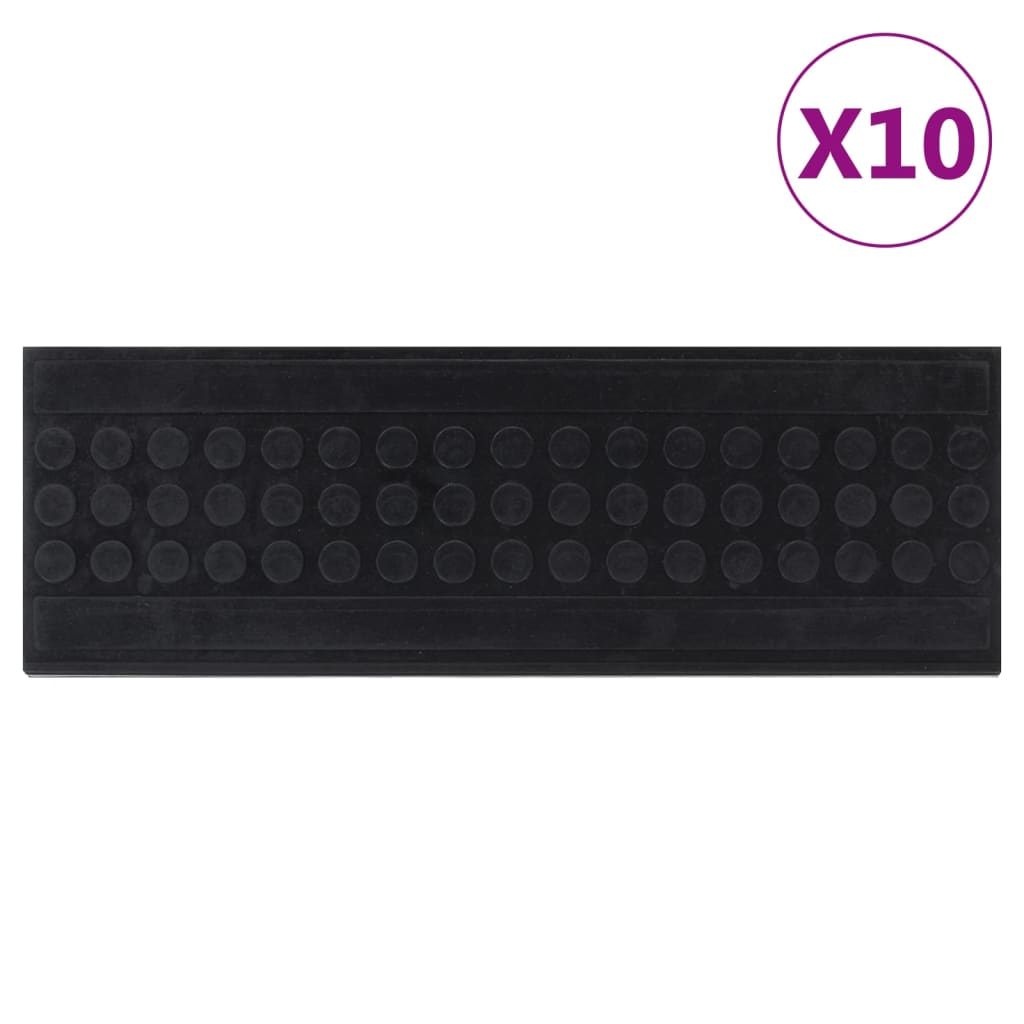 Stair Treads 10 Pcs 25x75cm Rubber - Casper Homes