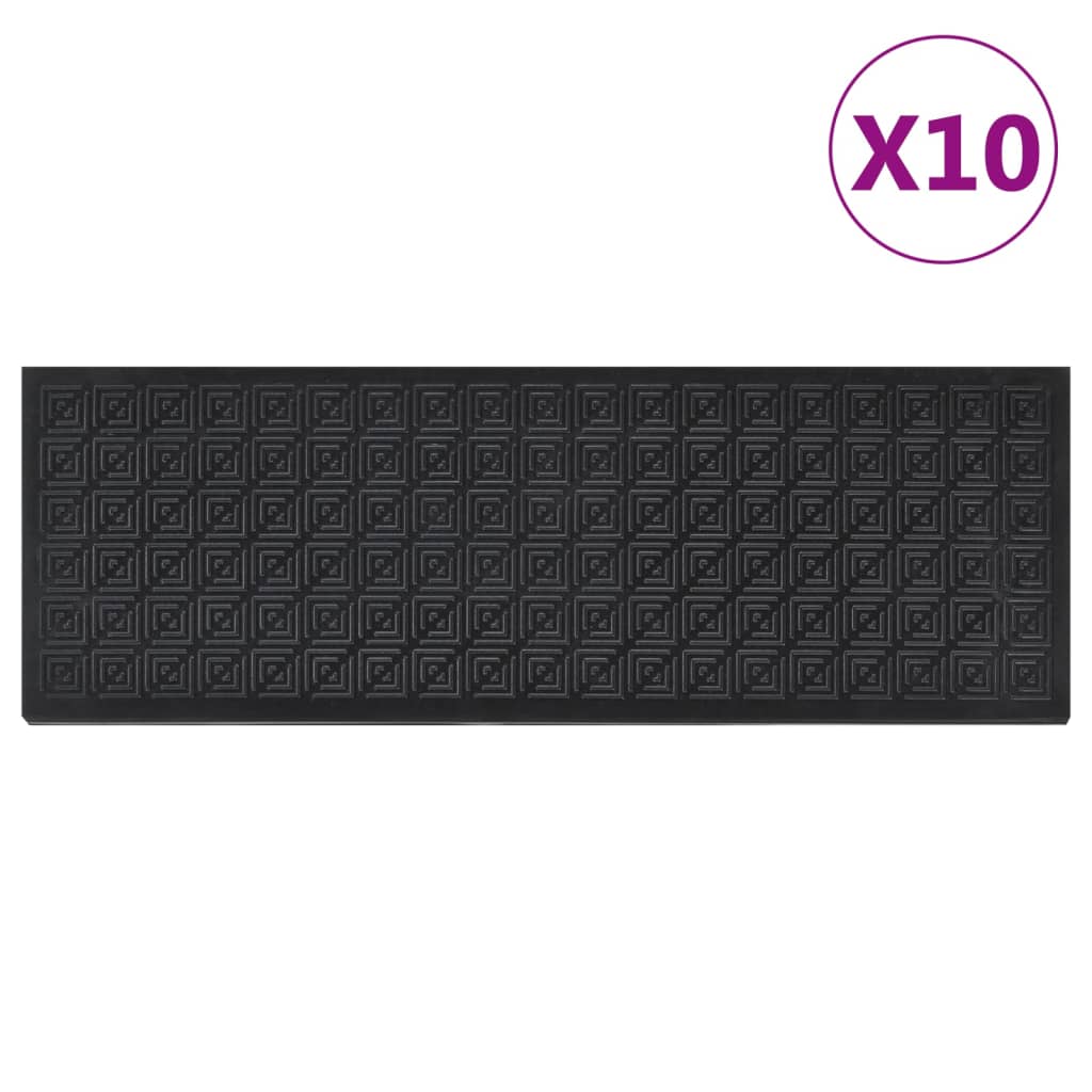Stair Treads 10 Pcs 25x75cm Rubber - Direct Imports