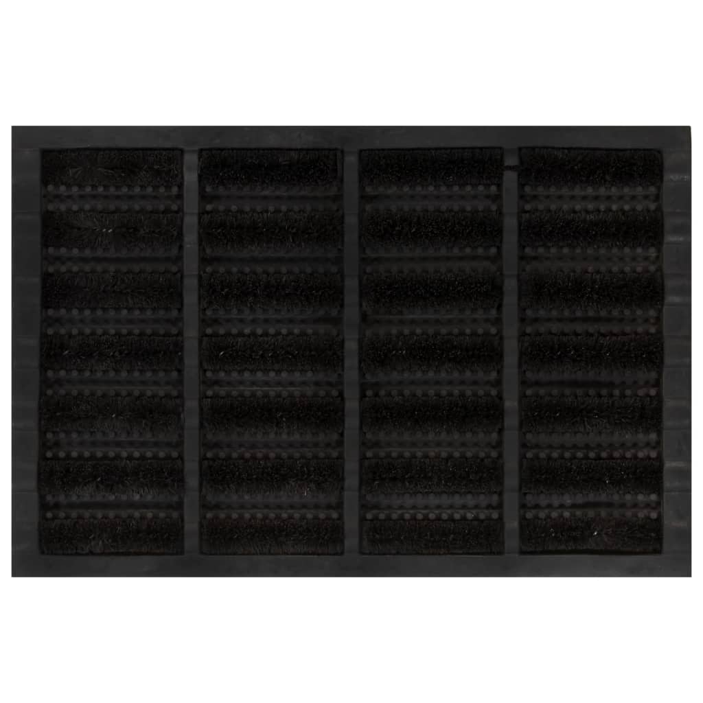 Door Mat Rectangular 40x60cm Rubber and Coir - Direct Imports