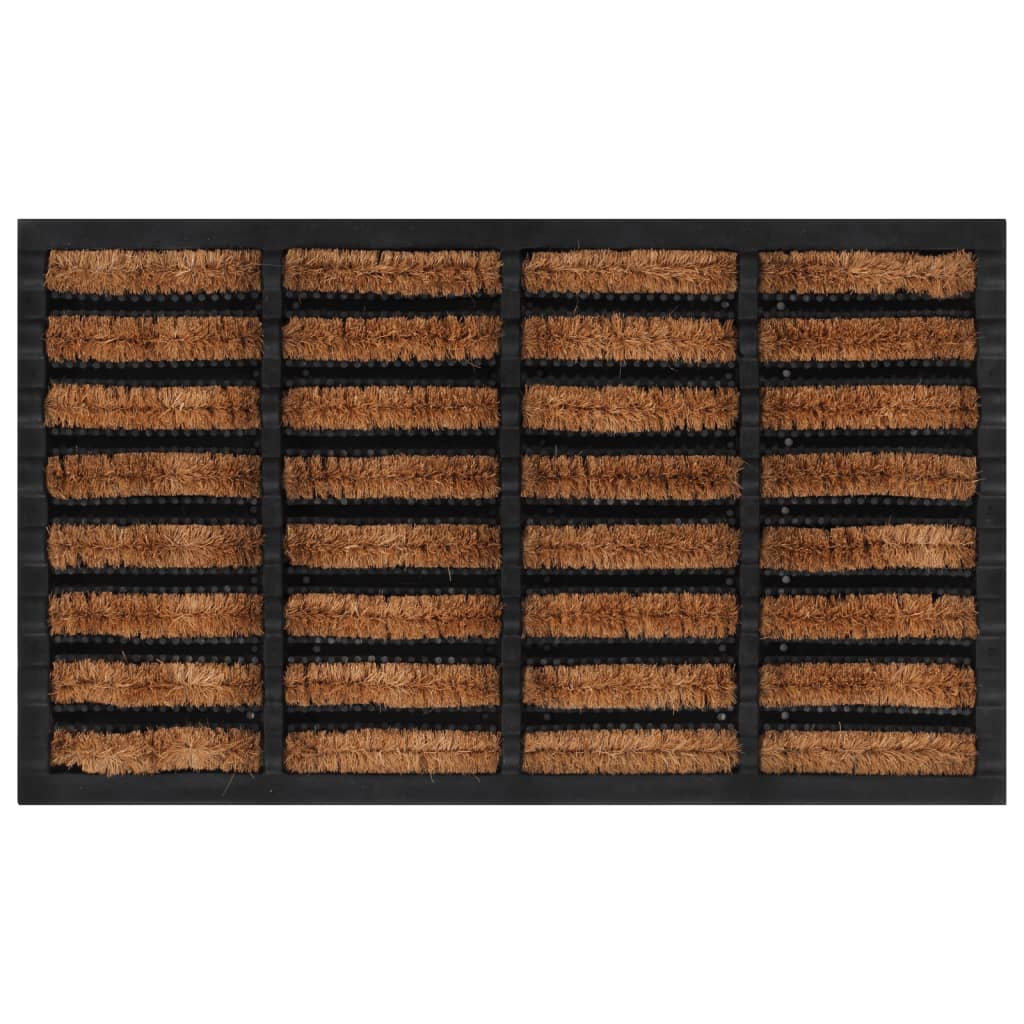 Door Mat Rectangular 45x75cm Rubber and Coir - Merlin Deals