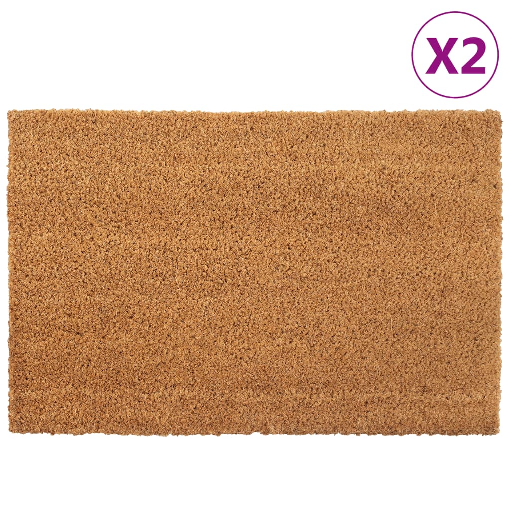 Door Mats 2 pcs Natural 40x60 cm Tufted Coir - All Things Good