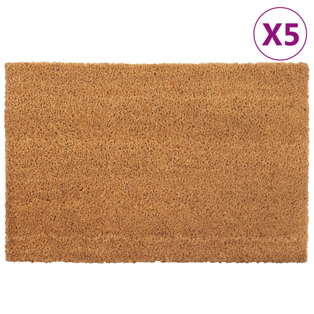 Door Mats 5 pcs Natural 40x60 cm Tufted Coir - vid-155598 - All Things Good