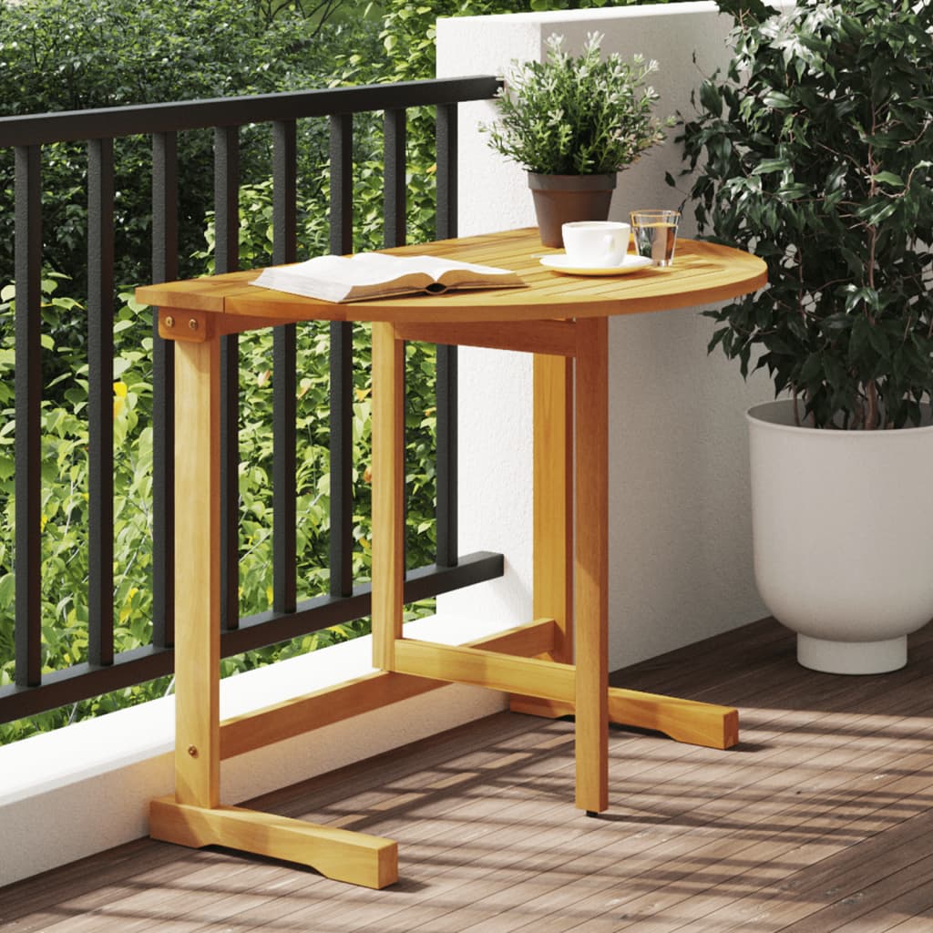 Folding Balcony Table 90x60x72 cm Solid Wood Acacia - vid-364896 - Decor Base