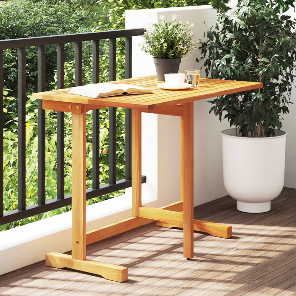 Folding Balcony Table 90x60x72 cm Solid Wood Acacia - Decor Base
