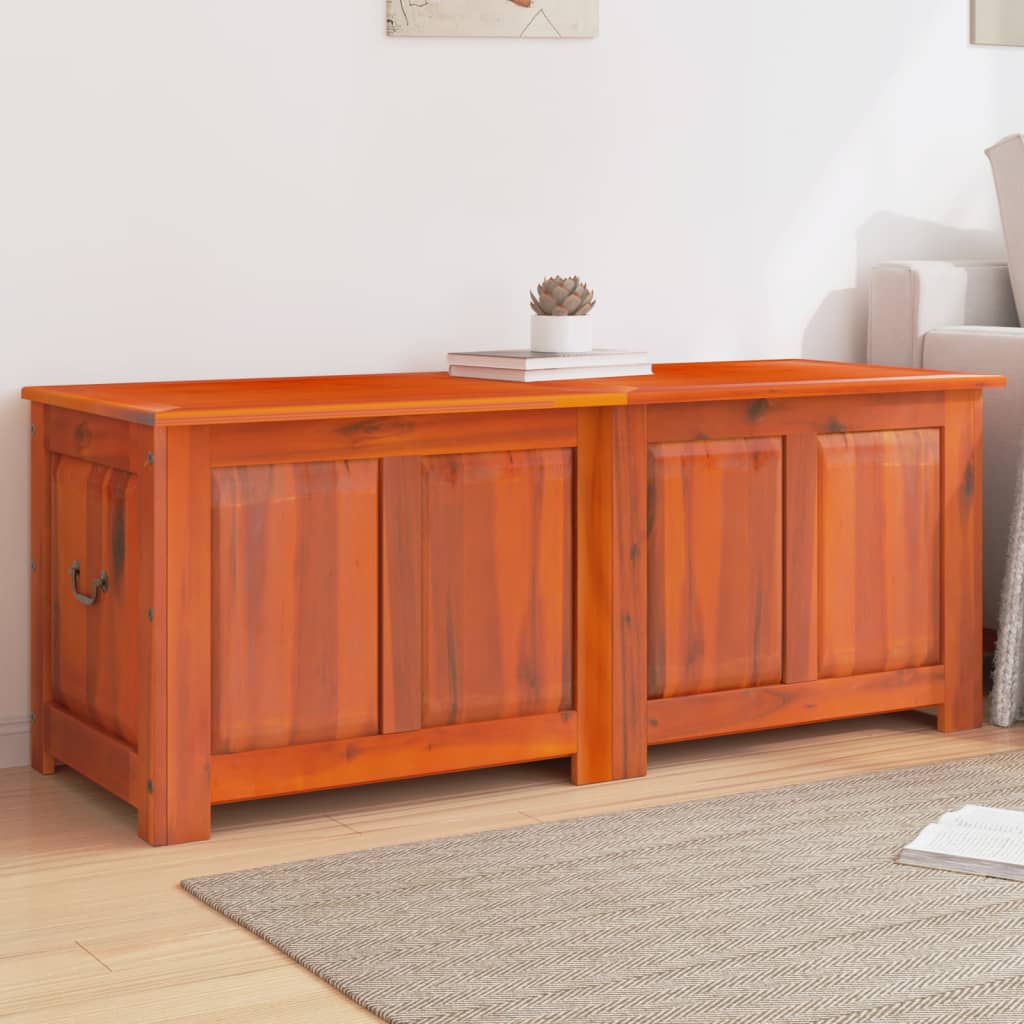 Storage Chest with Lid Brown Solid Wood Acacia - Merkel Designers