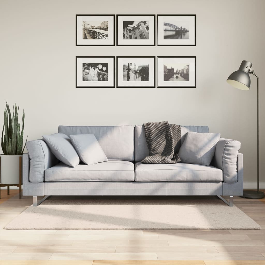 Rug Short Pile Soft and Washable Beige 80x150cm - Merlin Deals