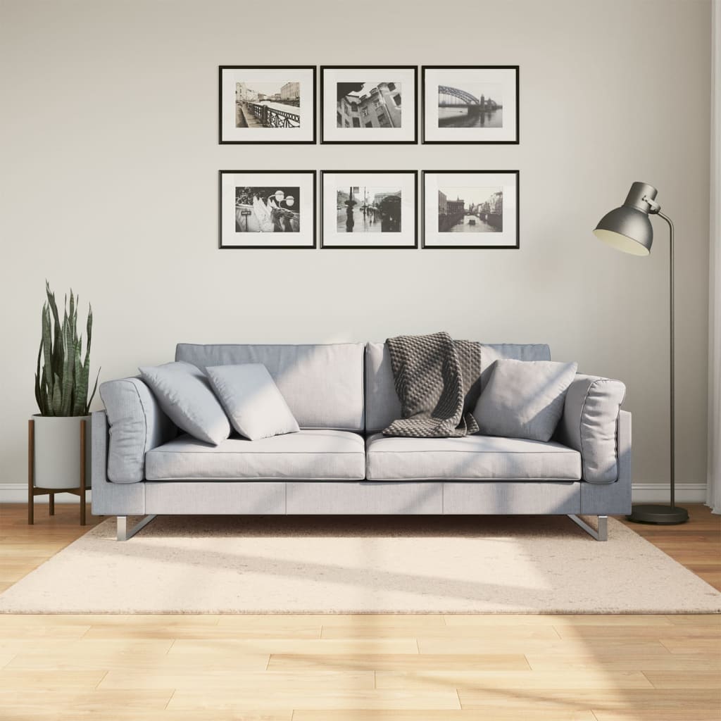 Rug Short Pile Soft and Washable Beige 120x170cm - Casper Homes