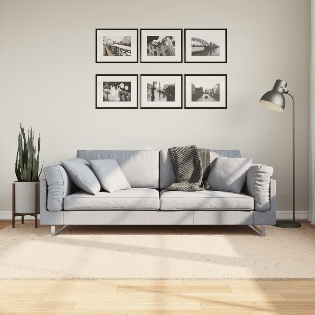 Rug HUARTE Short Pile Soft and Washable Beige 160x230 cm - Direct Imports
