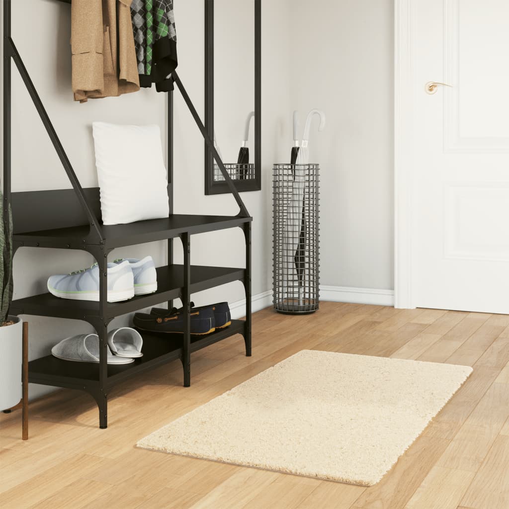 Rug Short Pile Soft and Washable Cream 60x110cm - Direct Imports