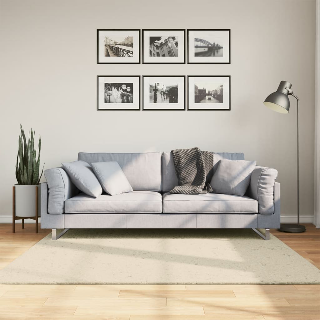Rug Short Pile Soft and Washable Cream 160x160cm - Merlin Deals