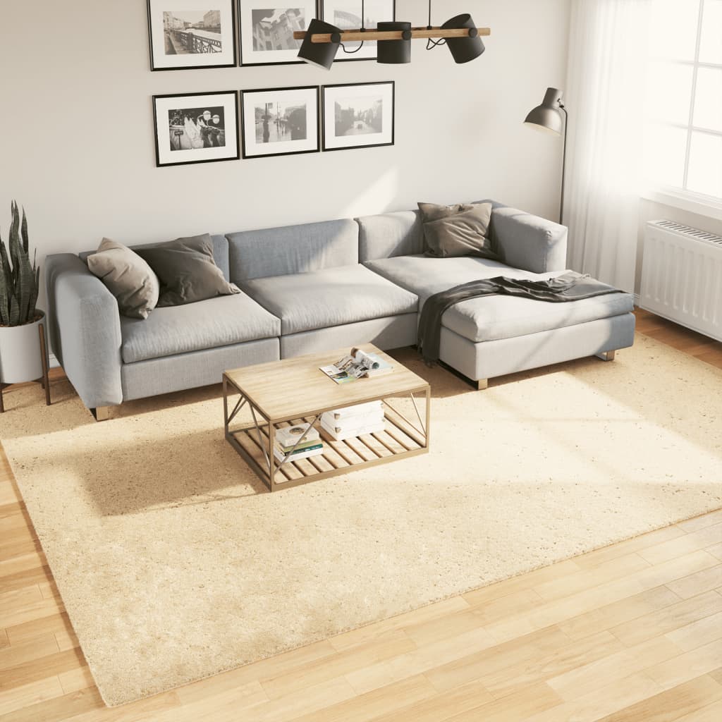 Rug HUARTE Short Pile Soft and Washable Cream 240x340 cm - Sid & Sam