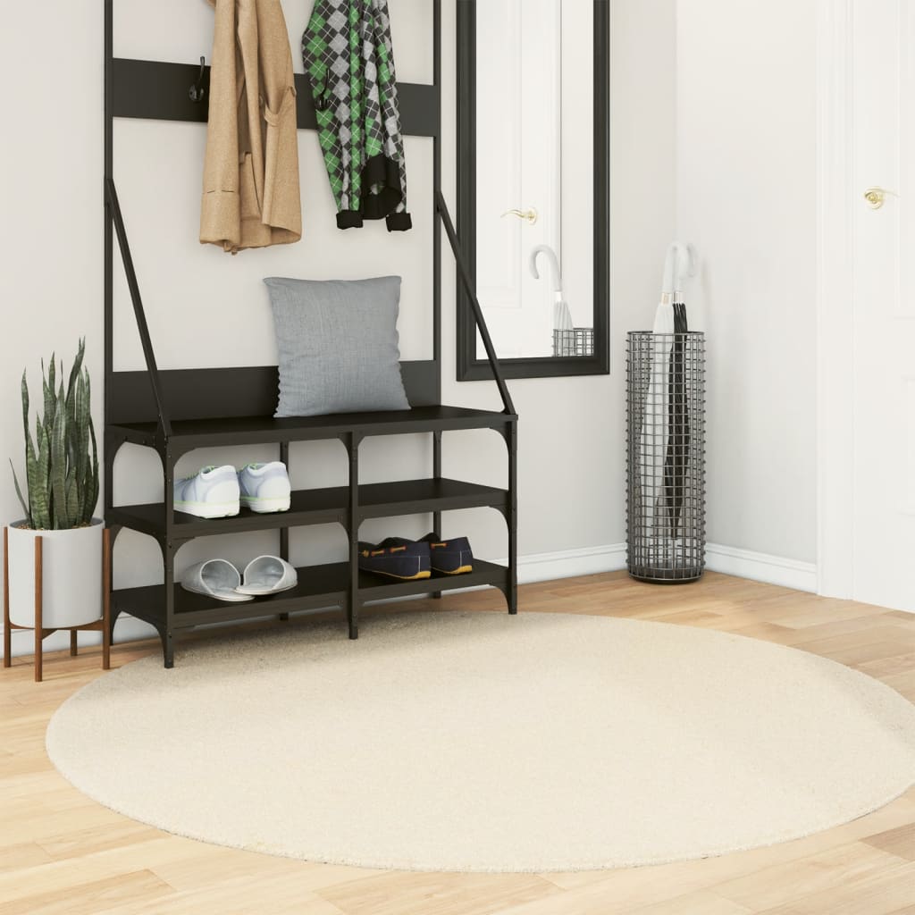 Rug Short Pile Soft and Washable Cream 160cm - Merlin Deals