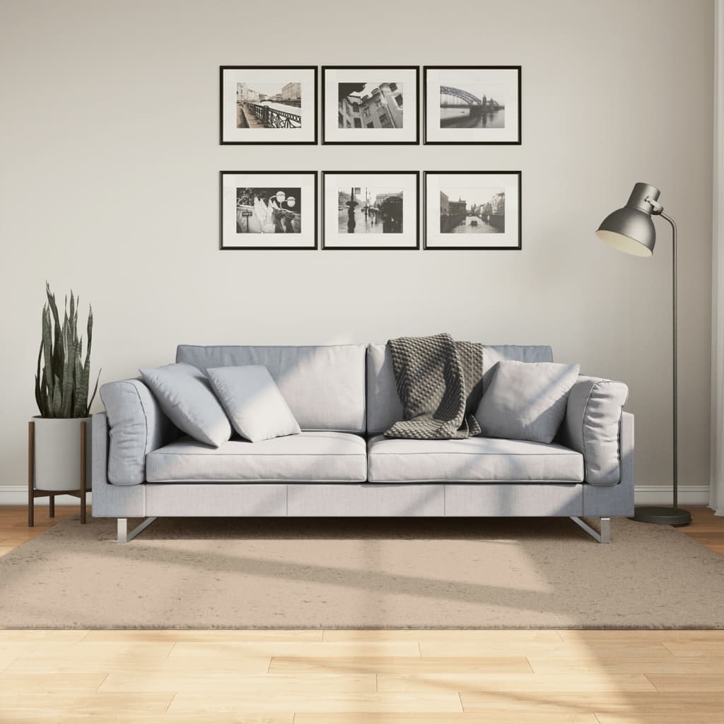 Rug Short Pile Soft and Washable Sand 140x200cm - All Things Good