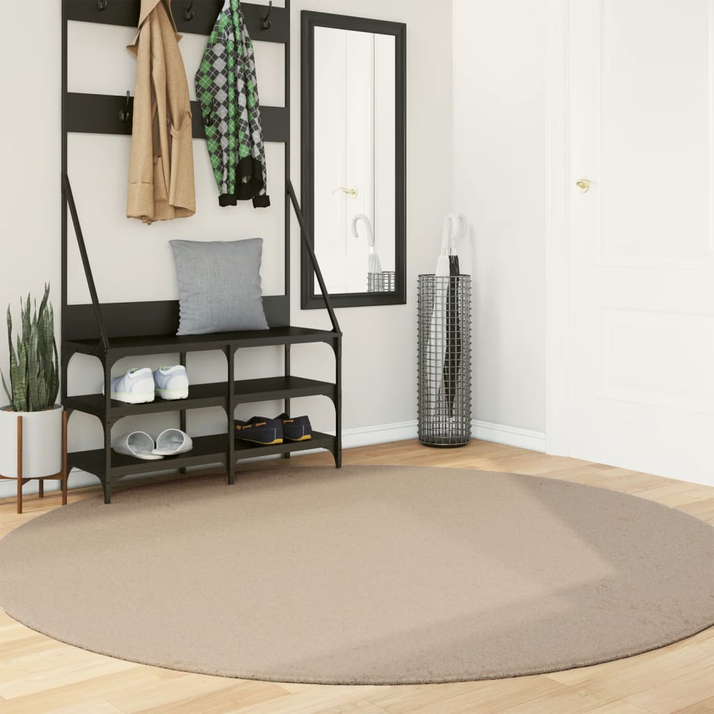 Rug Short Pile Soft and Washable Sand 200cm - Brittle & Co