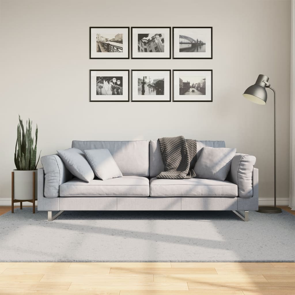 Rug Short Pile Soft and Washable Grey 160x230cm - All Things Good