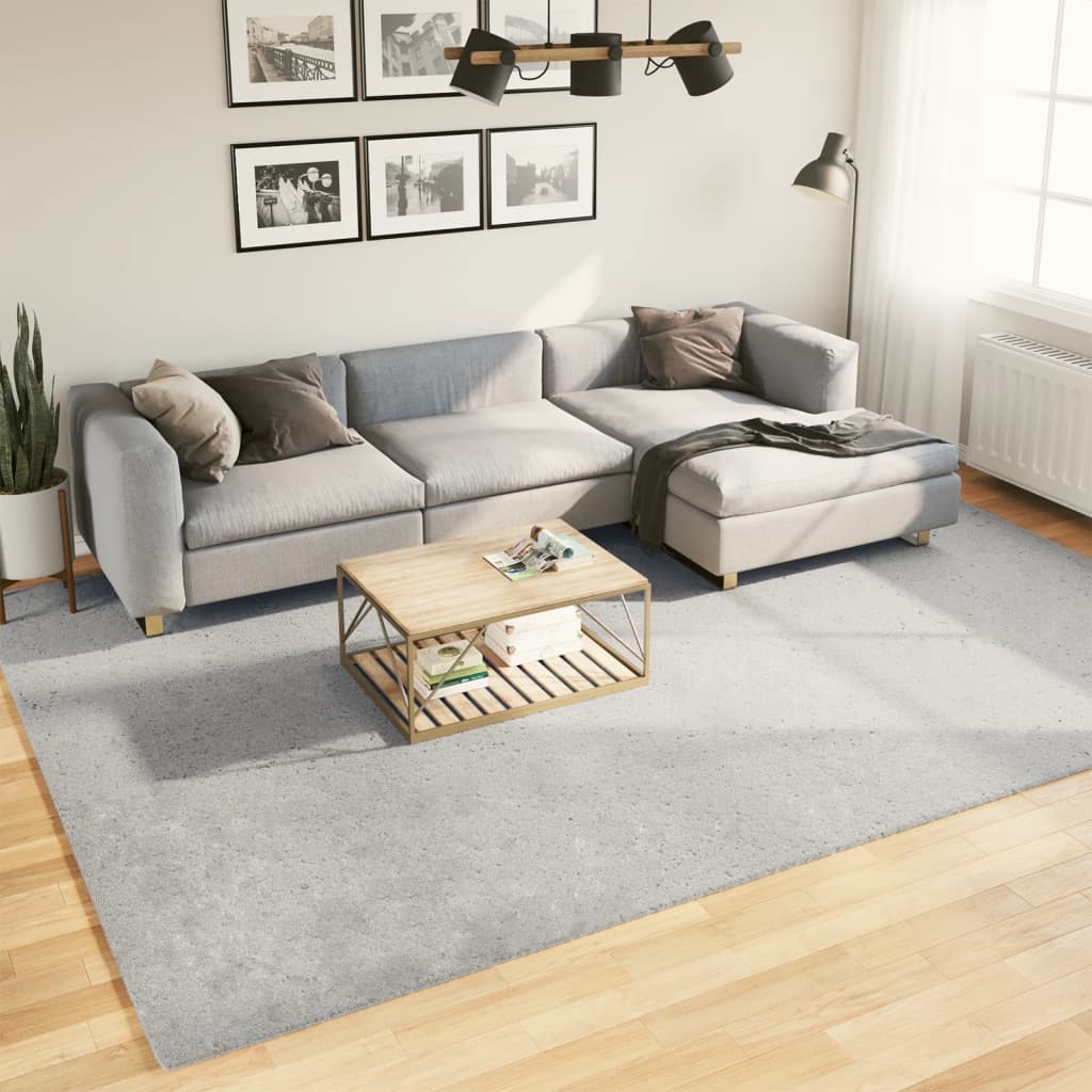 Rug HUARTE Short Pile Soft and Washable Grey 240x340 cm - Sid & Sam