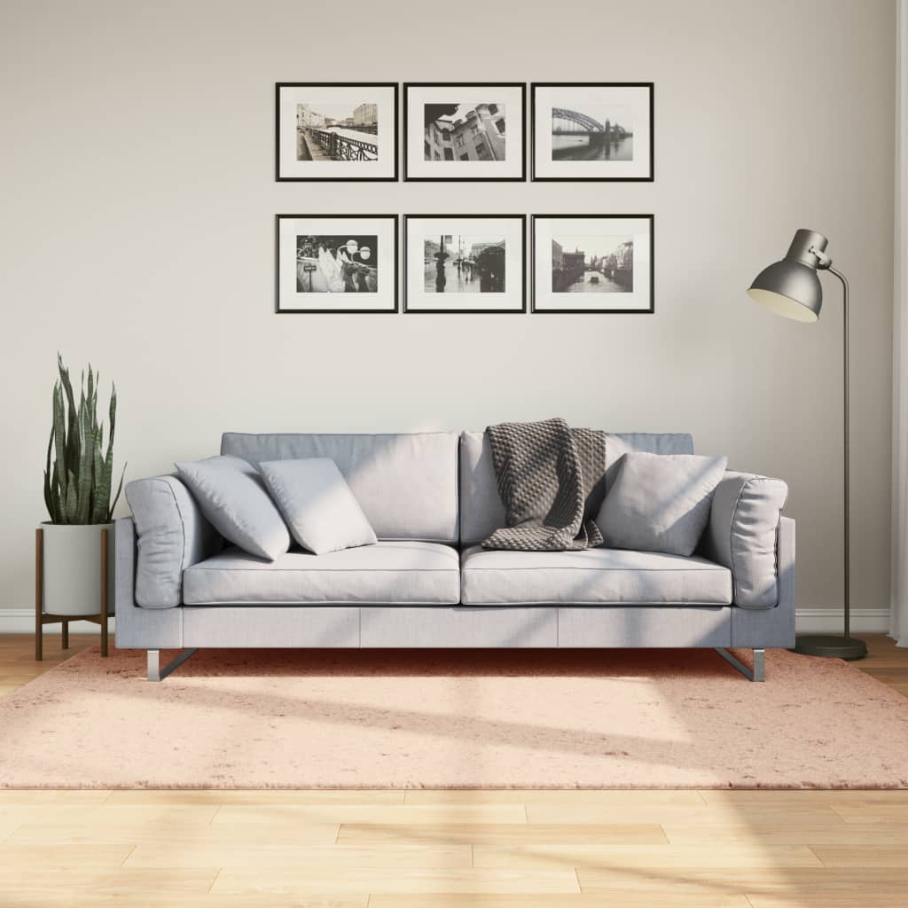 Rug Short Pile Soft and Washable Blush 140x200cm - Merlin Deals