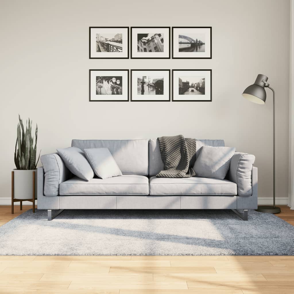 Shaggy Rug High Pile Modern Blue 140x200cm - Style and Chic