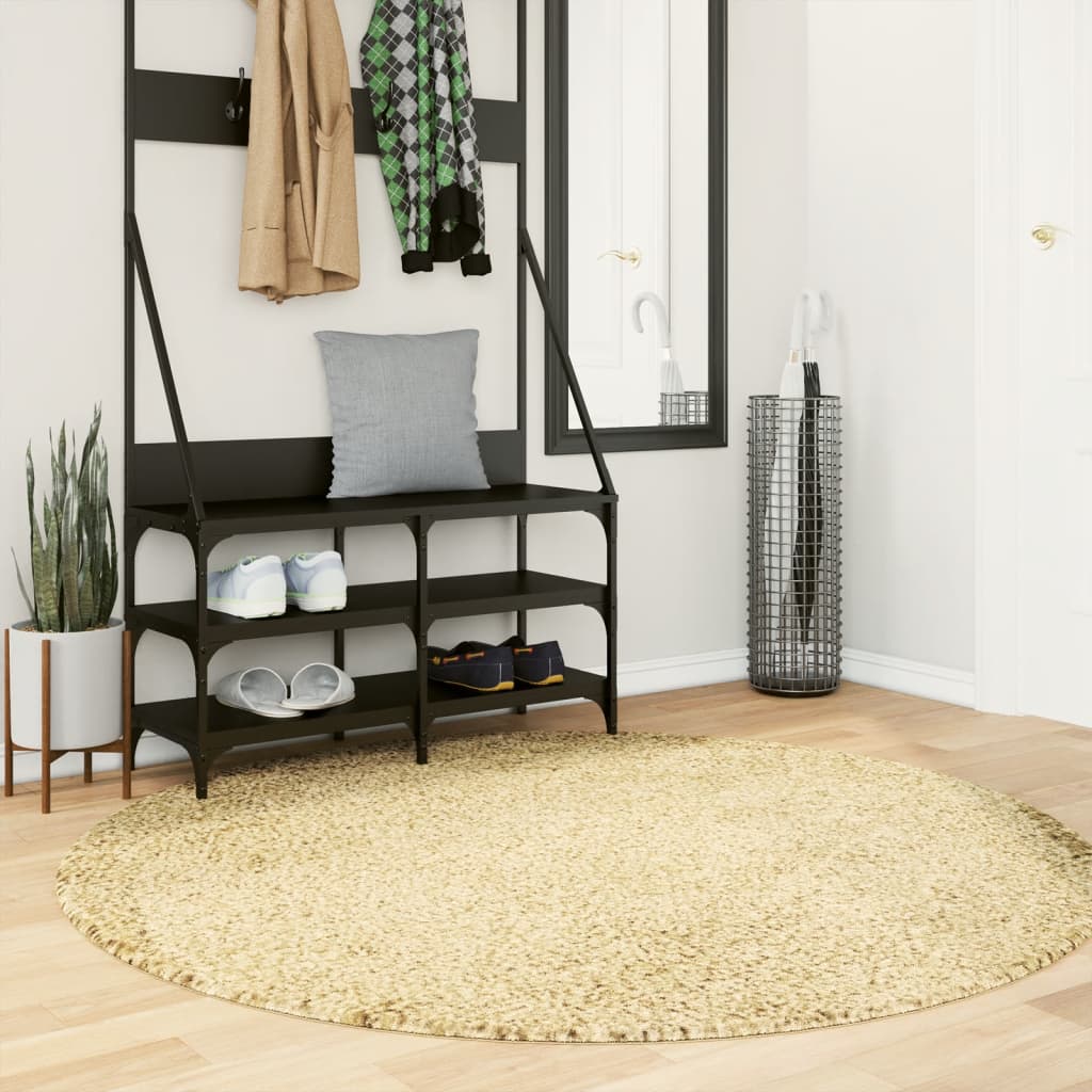 Shaggy Rug PAMPLONA High Pile Modern Gold 160 cm - Design Hut