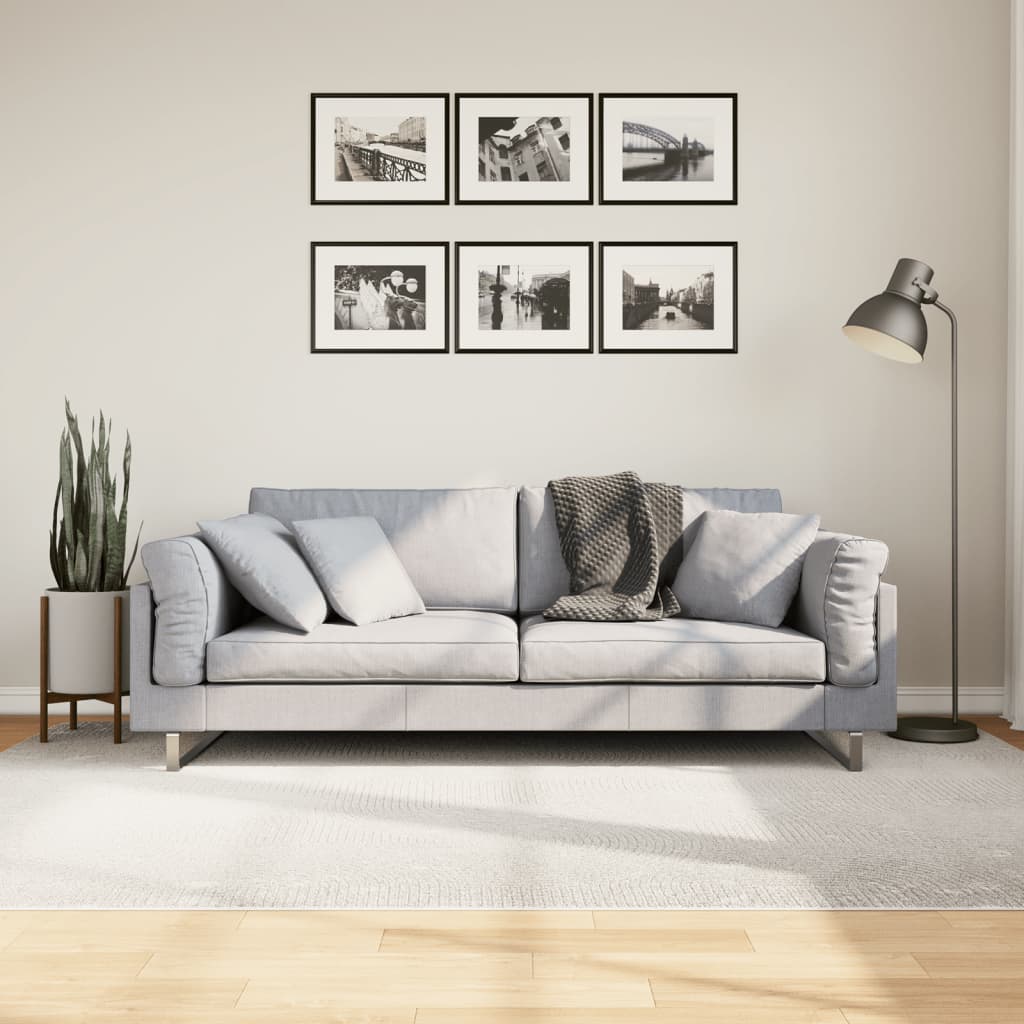 Rug IZA Short Pile Scandinavian Look Cream 160x230cm - Merlin Deals