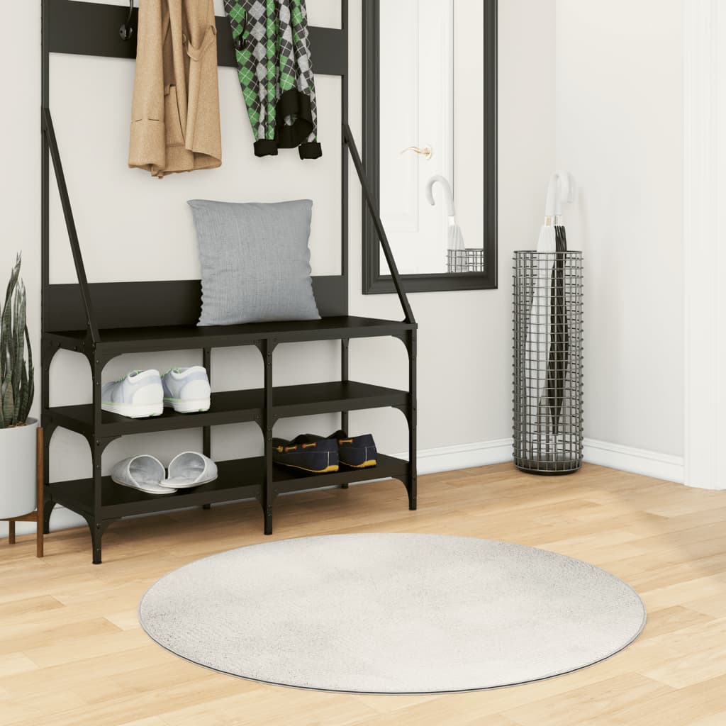 Rug IZA Short Pile Scandinavian Look Cream 100cm - Style and Chic