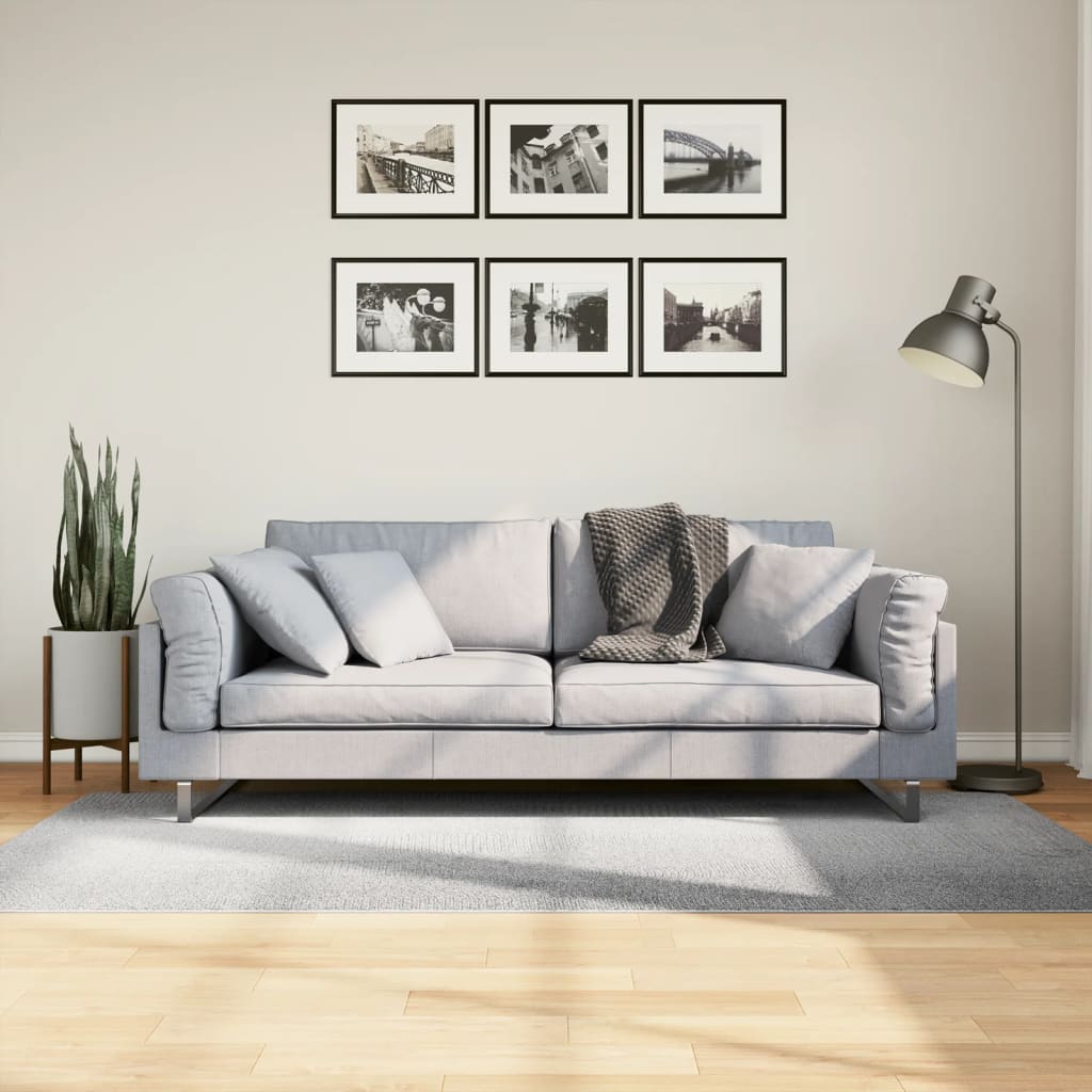 Rug IZA Short Pile Scandinavian Look Grey 100x200cm - All Things Good