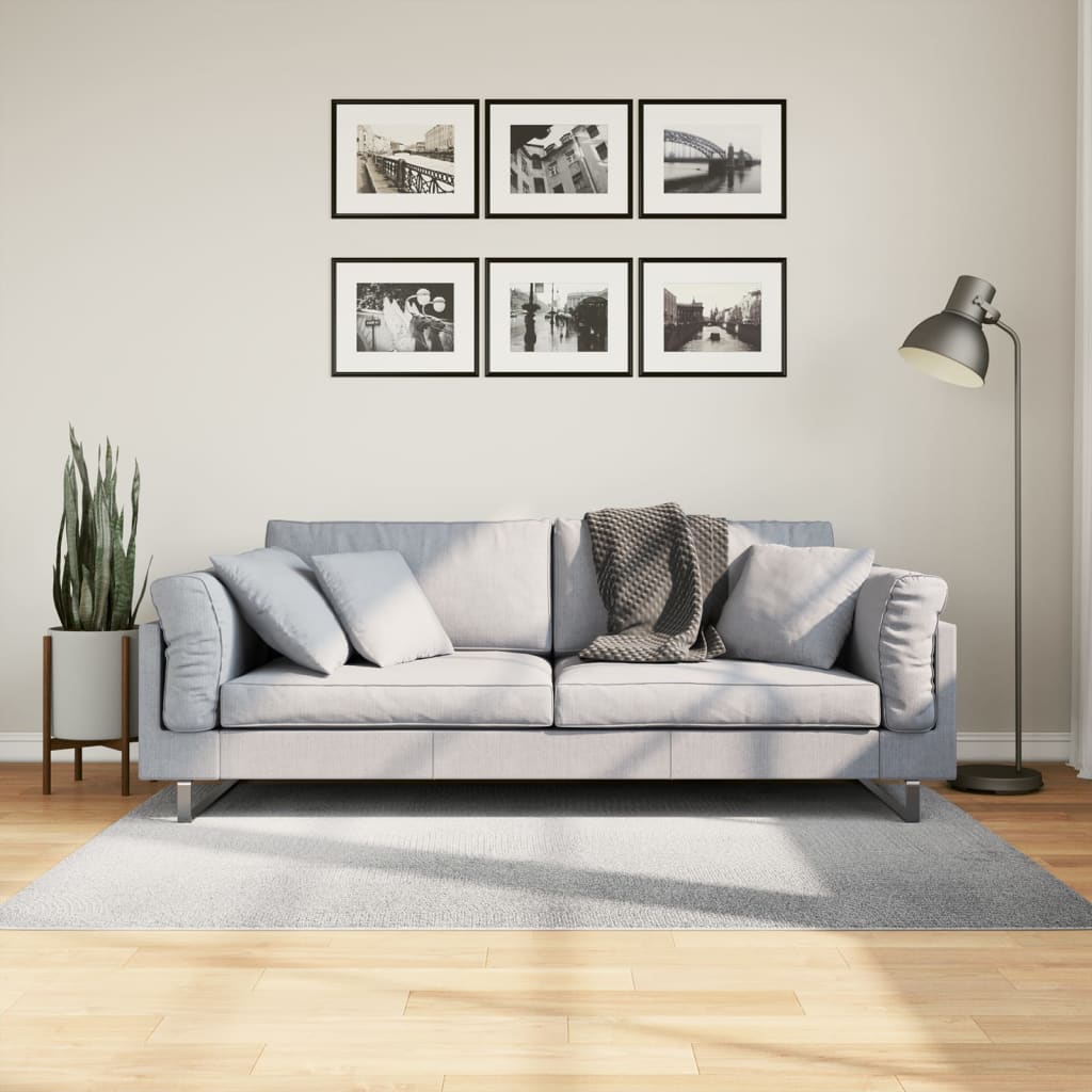 Rug IZA Short Pile Scandinavian Look Grey 120x170cm - Style and Chic