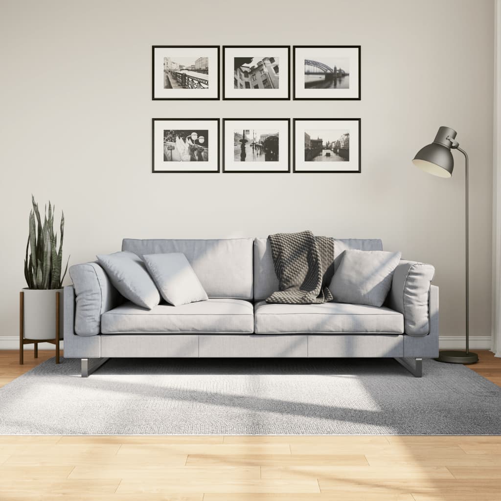 Rug IZA Short Pile Scandinavian Look Grey 140x200cm - Direct Imports