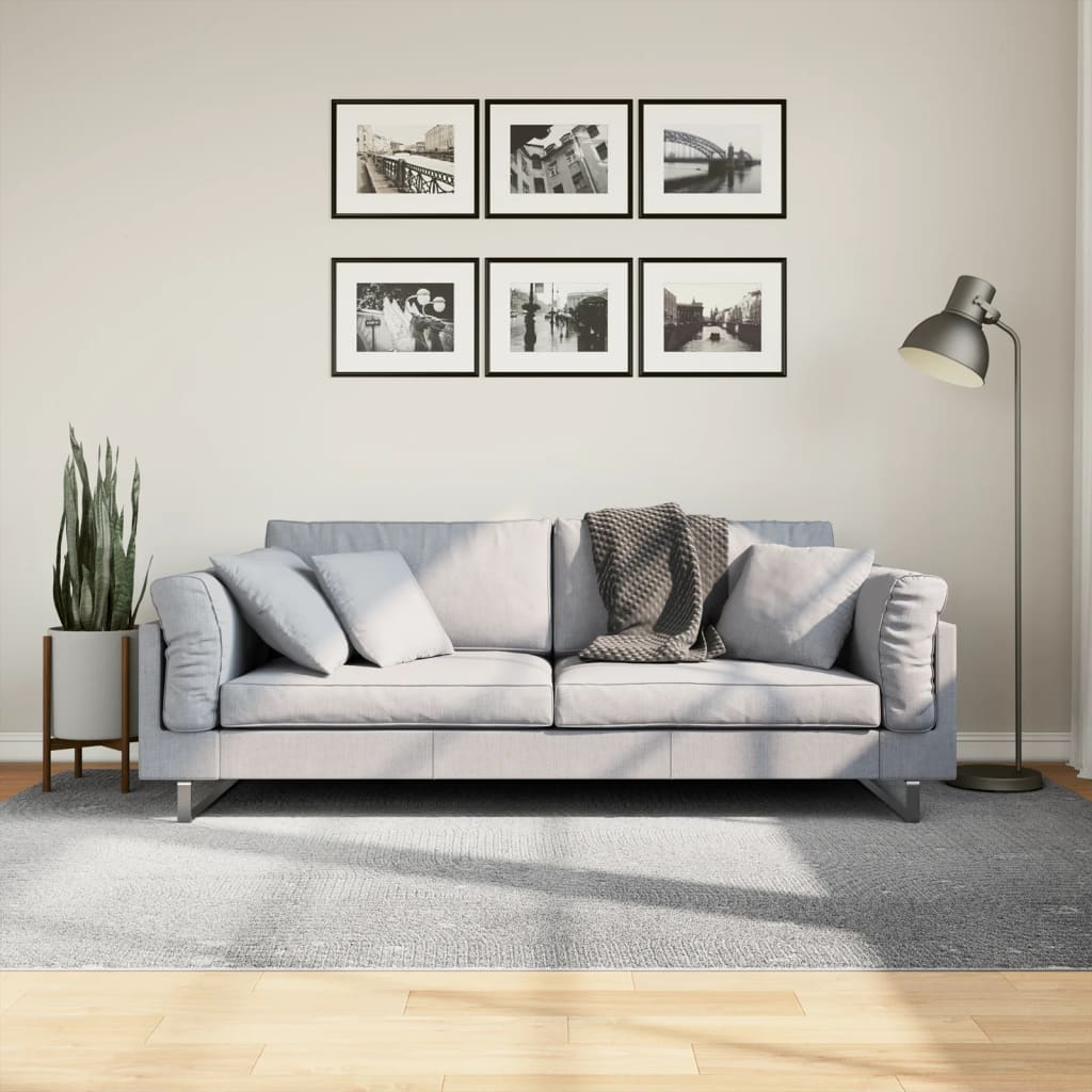 Rug IZA Short Pile Scandinavian Look Grey 160x230 cm - Direct Imports