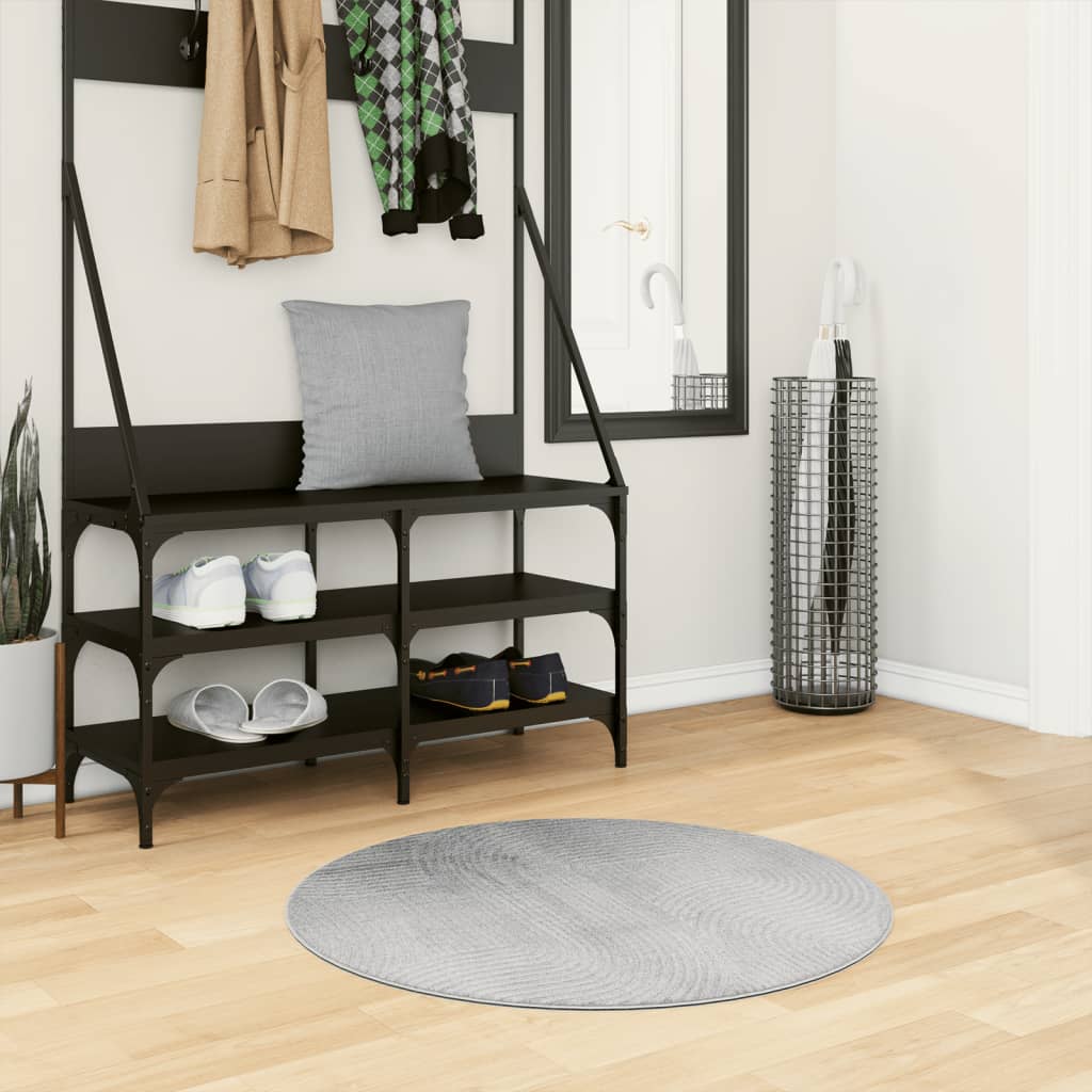 Rug IZA Short Pile Scandinavian Look Grey 80cm - The Home Maker