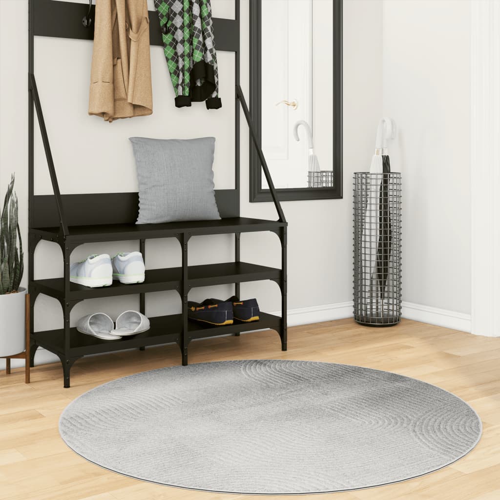 Rug IZA Short Pile Scandinavian Look Grey 120cm - Style and Chic