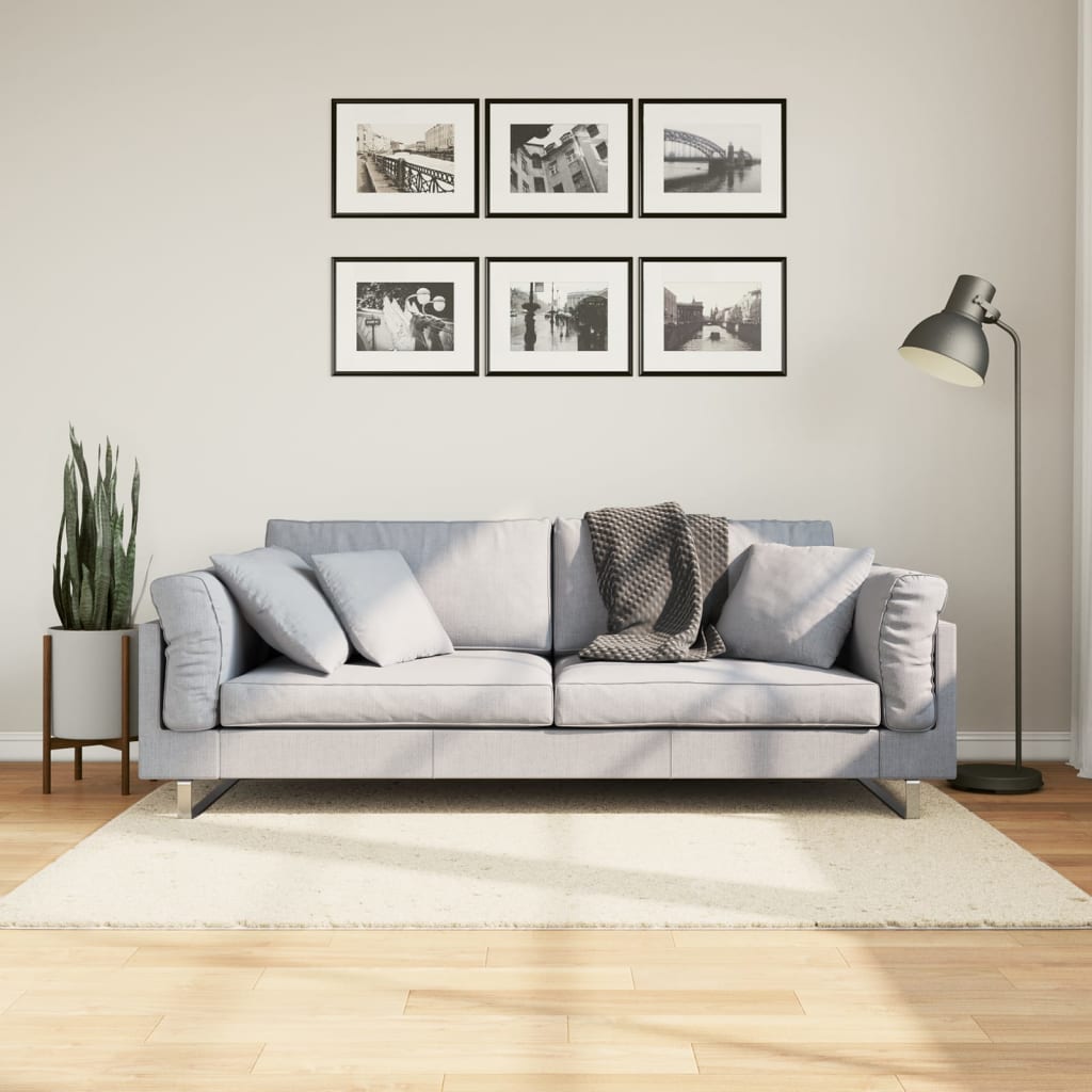 Rug OVIEDO Short Pile Beige 120x120 cm - Tyrell & Tyrell