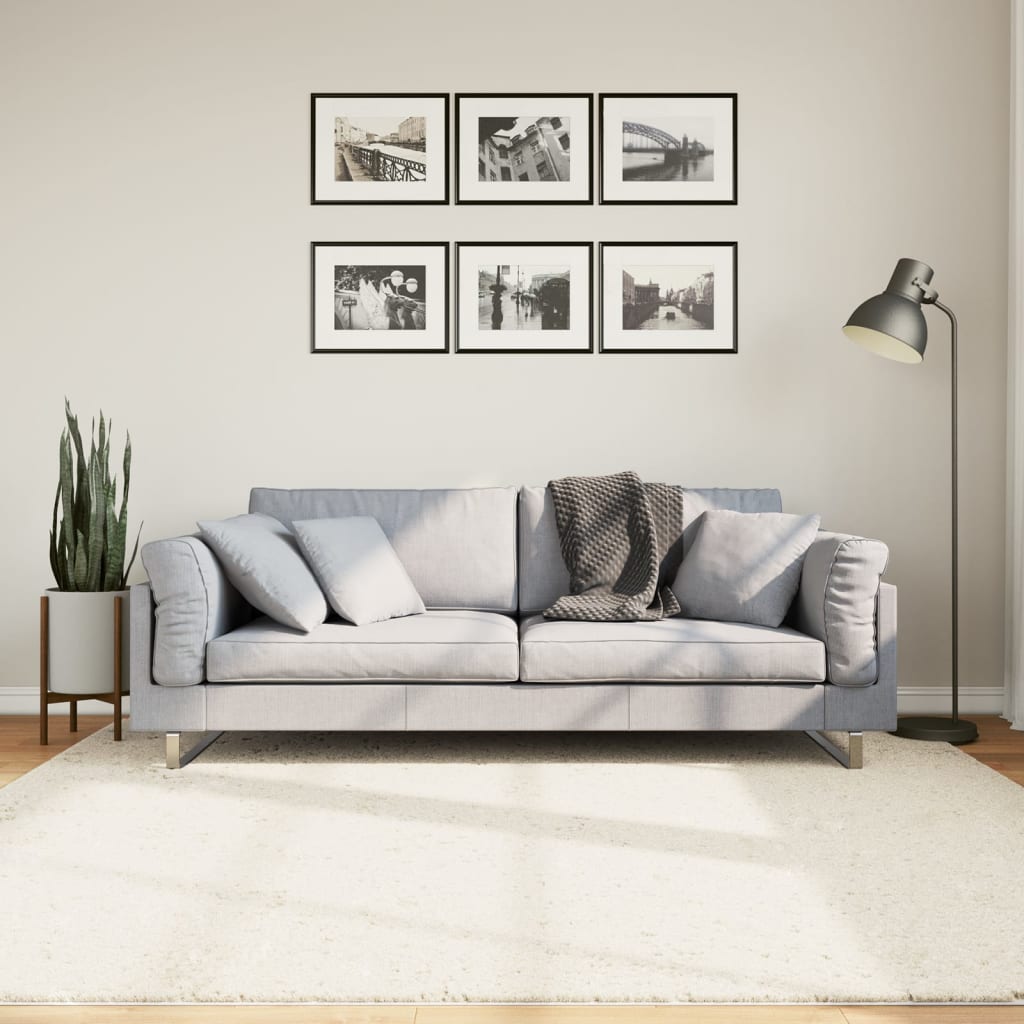 Rug OVIEDO Short Pile Beige 200x200 cm - Charlotte Dunes
