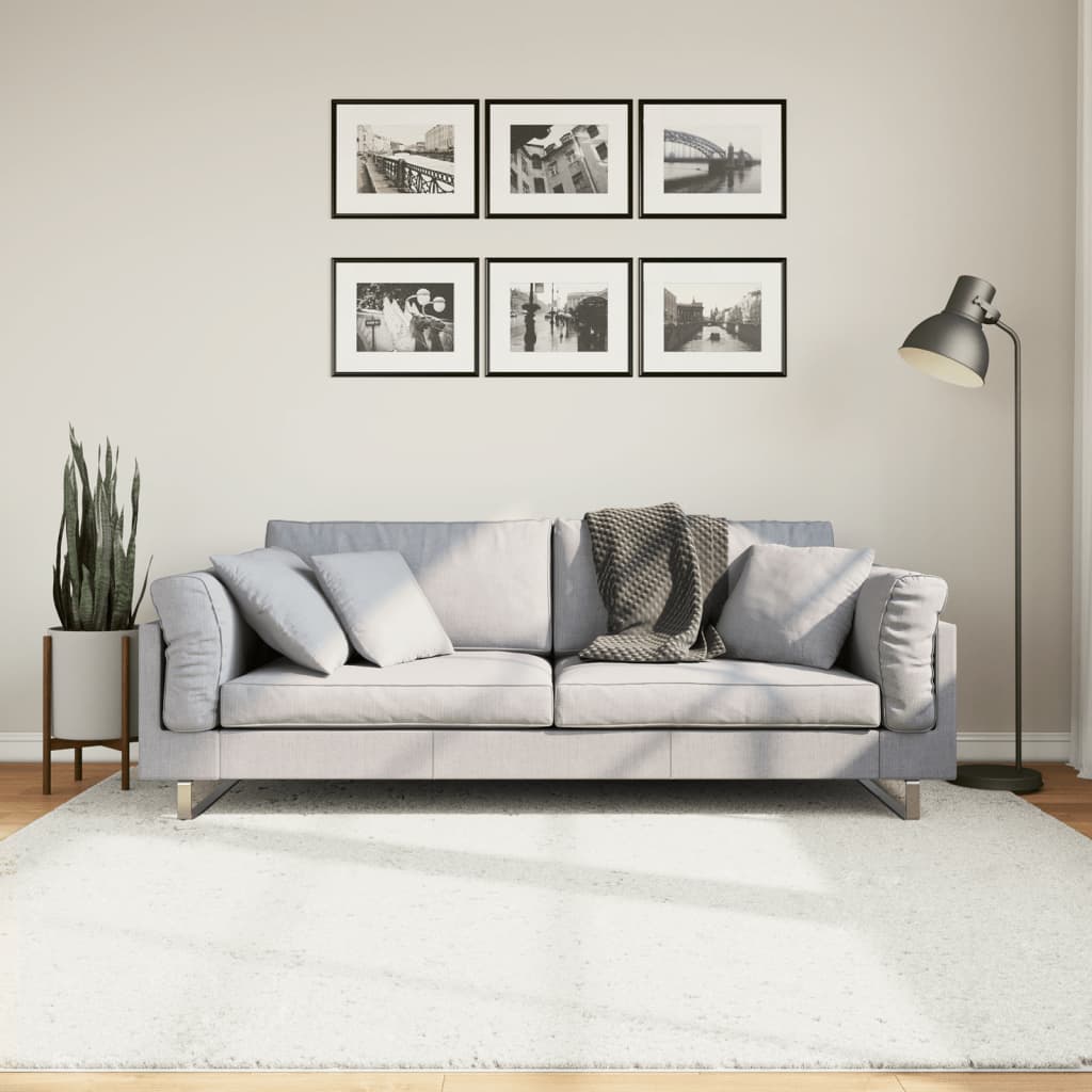 Rug OVIEDO Short Pile Cream 200x200 cm - Charlotte Dunes