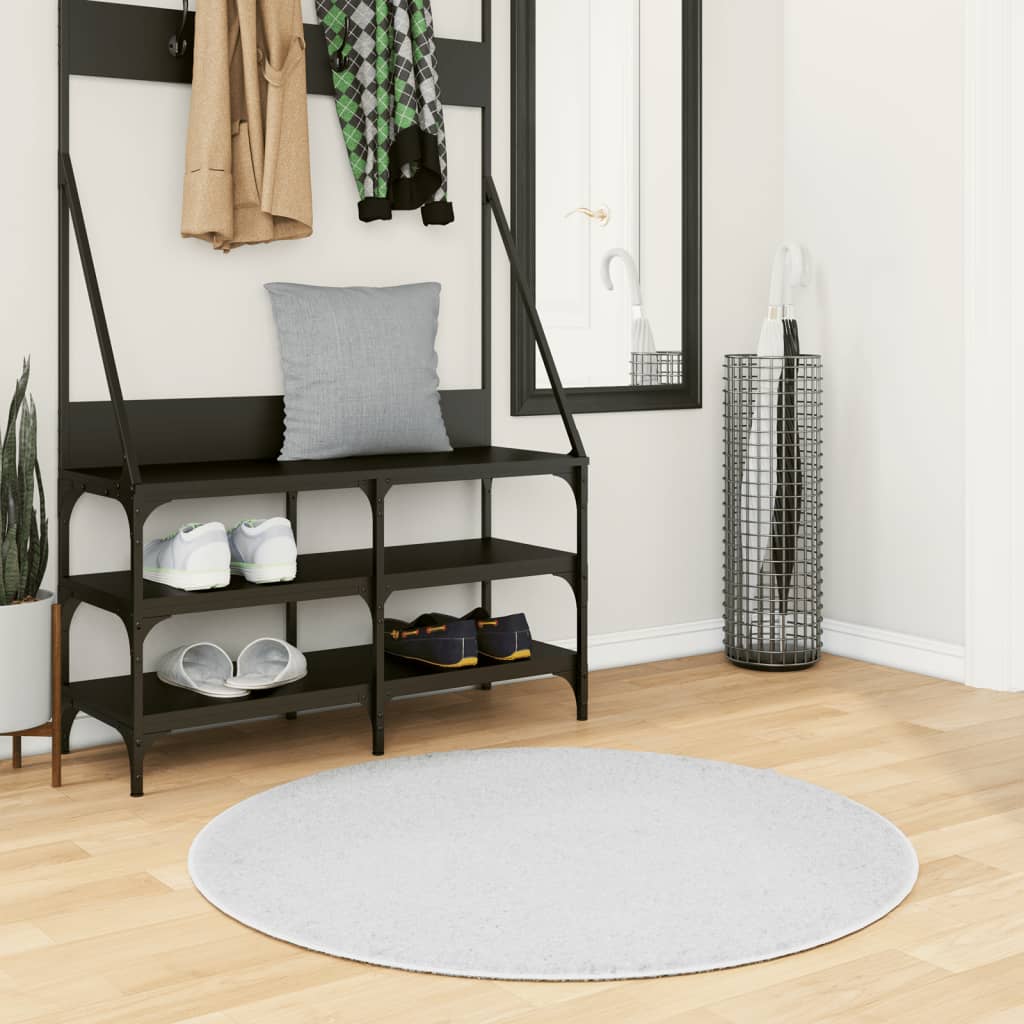 Rug OVIEDO Short Pile Grey 100cm - The Home Maker
