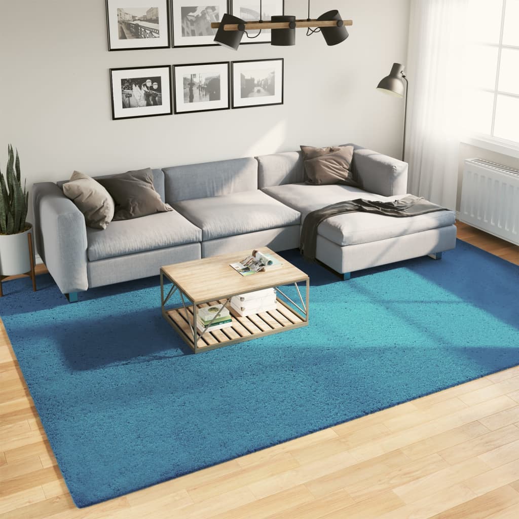 Rug OVIEDO Short Pile Turquoise 240x340 cm - Style and Chic