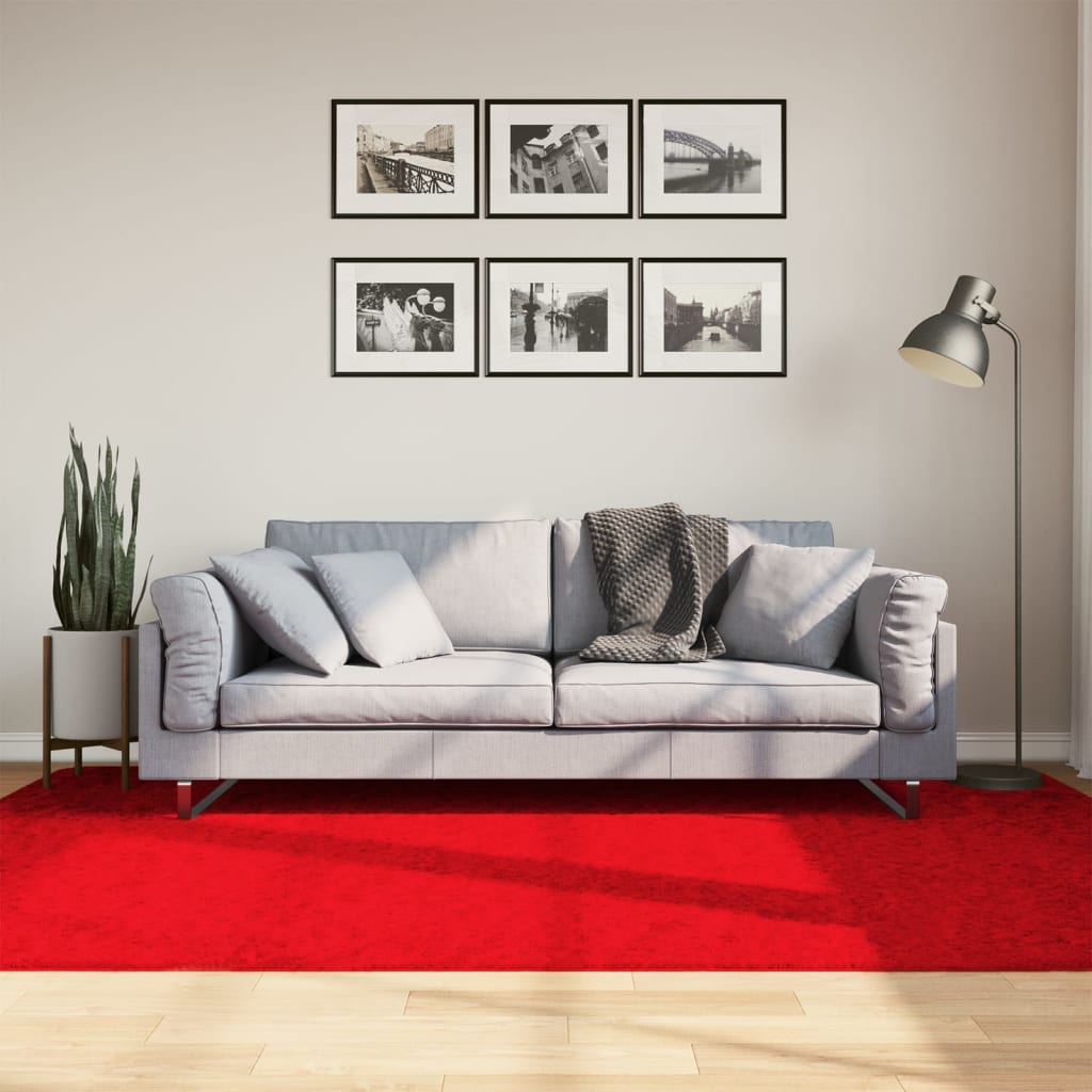 Rug OVIEDO Short Pile Red 160x230 cm - Direct Imports