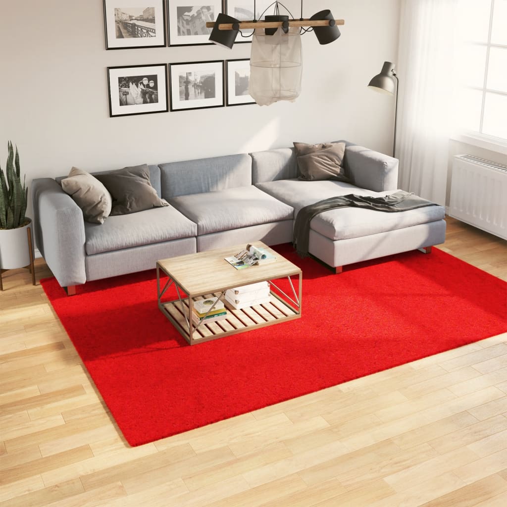 Rug OVIEDO Short Pile Red 200x280 cm - Direct Imports