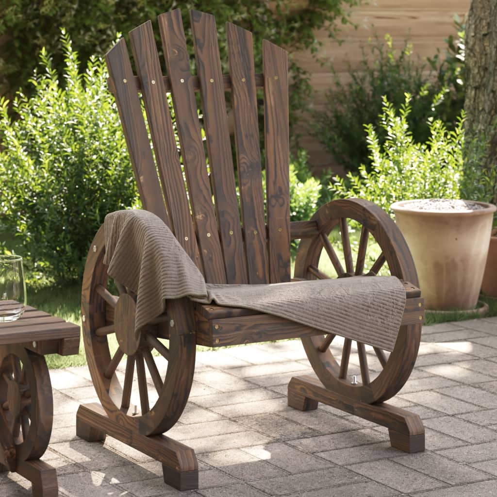 Garden Adirondack Chairs 4 Pieces Solid Wood Fir - Unbeatable Bargains