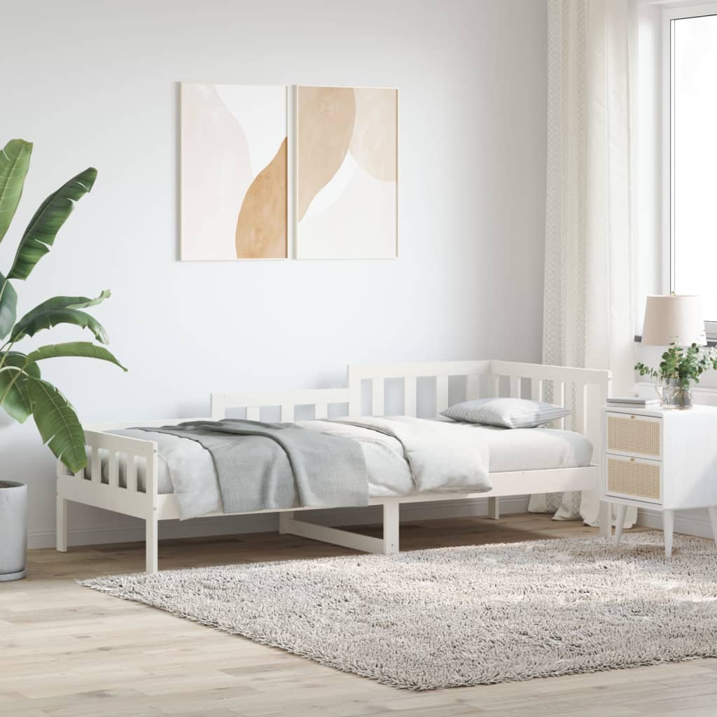 Day Bed White 80x200 cm Solid Wood Pine - Sid & Sam