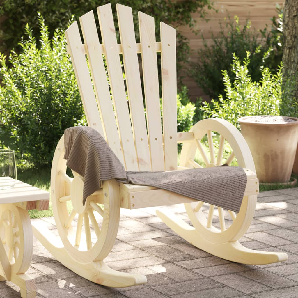 Rocking Adirondack Chair Solid Wood Fir - All Things Good