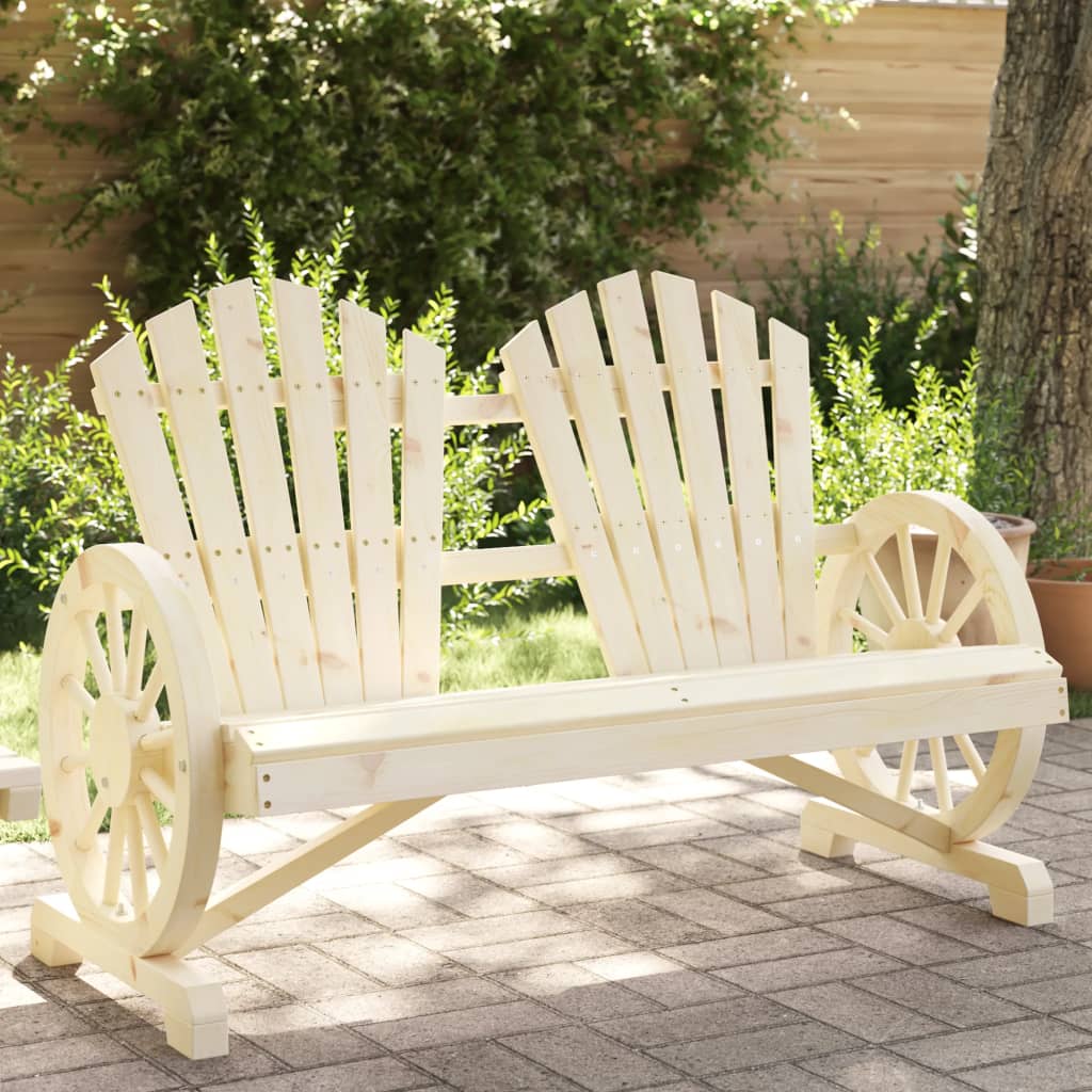 Garden Adirondack Chair 2-Seater Solid Wood Fir - The Home Maker