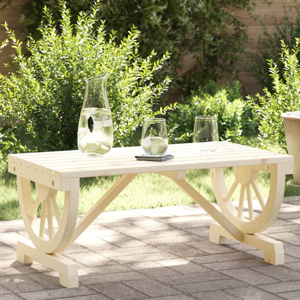 Garden Coffee Table 90x50x40 cm Solid Wood Fir - Merkel Designers