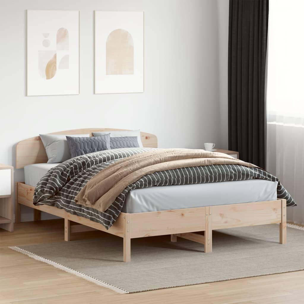 Bedframe 140x200cm Solid Wood Pine - Merkel Designers