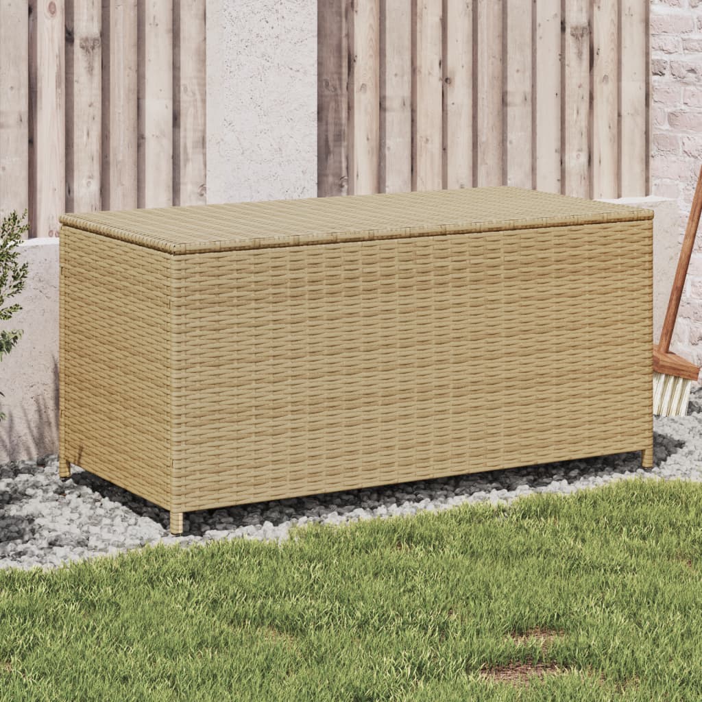 Garden Storage Box Mix Beige 190L Poly Rattan - Style and Chic