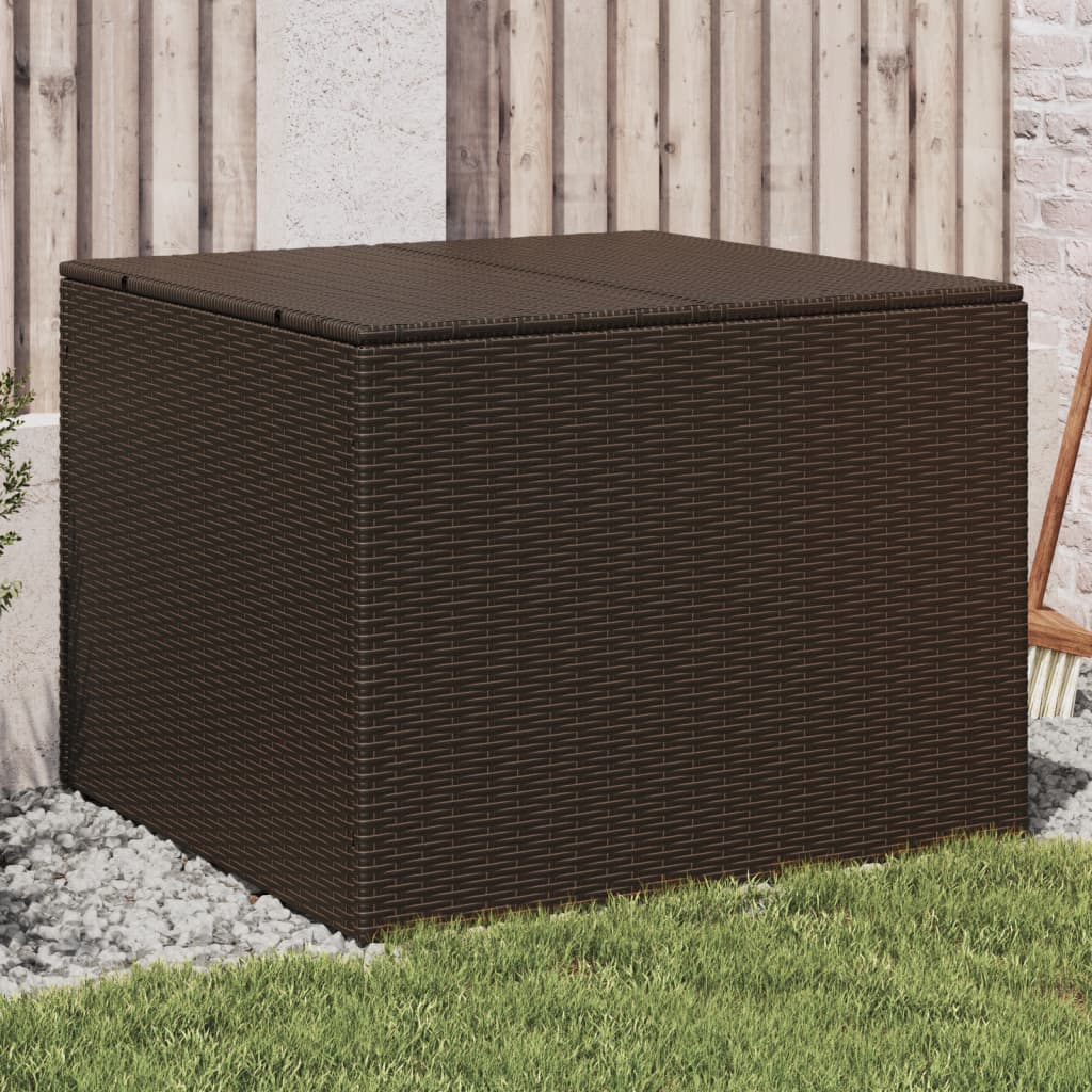 Garden Storage Box Brown 291L Poly Rattan - Style and Chic