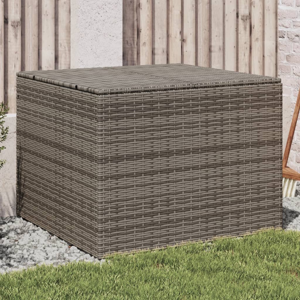 Garden Storage Box Grey 291L Poly Rattan - Merkel Designers