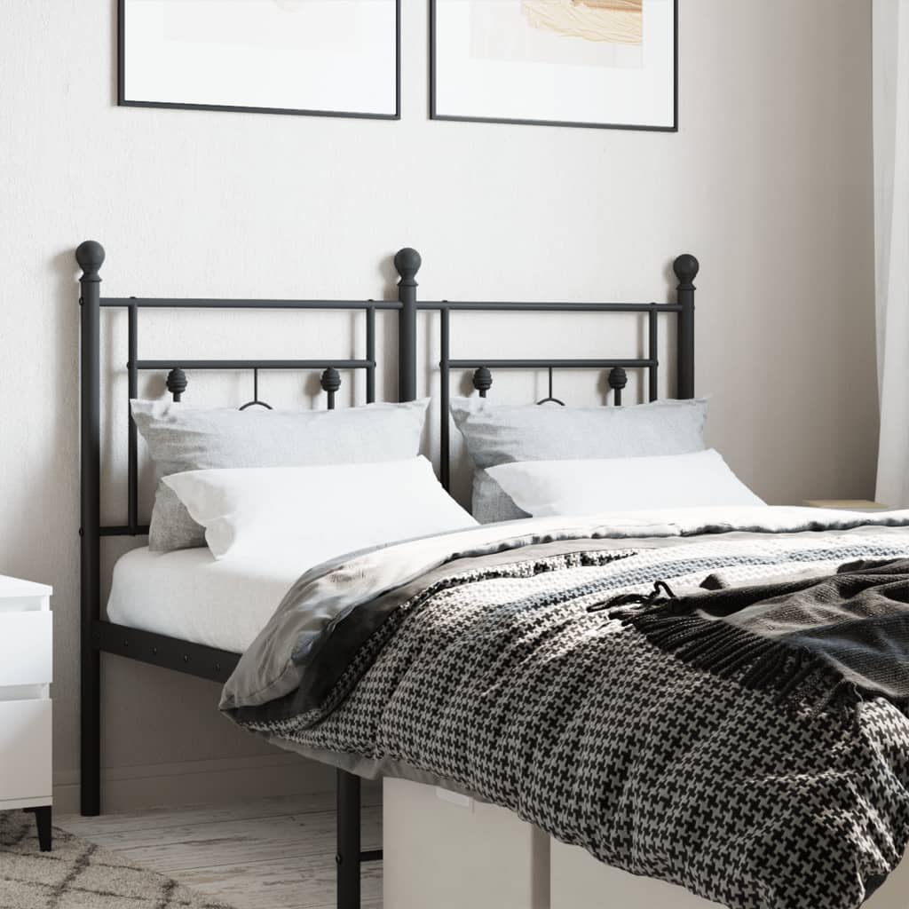 Metal Headboard Black 120cm - All Things Good