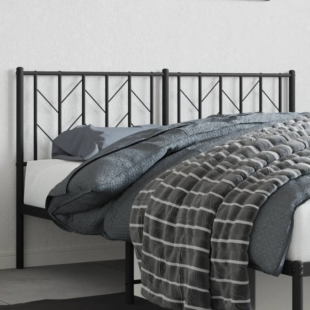 Metal Headboard Black 150cm - Merlin Deals